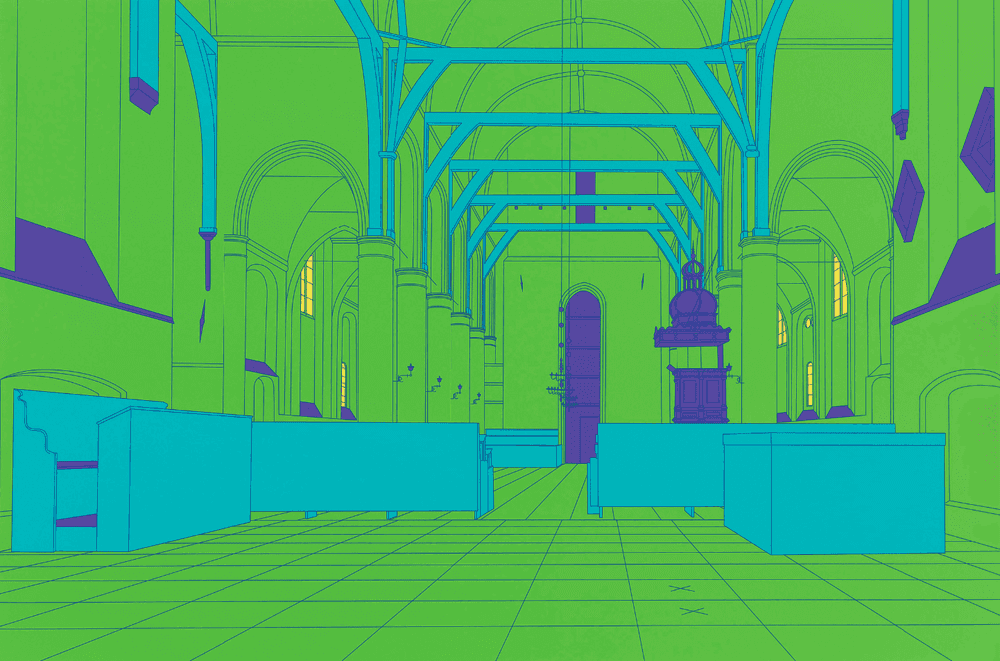Michael Craig-Martin, ‘Saenredam (Green)’, 2022, Print, Pigment print on Somerset Satin Photo Paper 300gsm, Cristea Roberts Gallery, Numbered, Dated