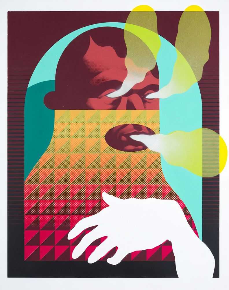 Michael Reeder, ‘Discharge’, 17-06-2016, Print, 8-Color Screenprint on Hand-Deckled 290gsm Coventry Rag Vellum Paper, 1xRUN, Numbered