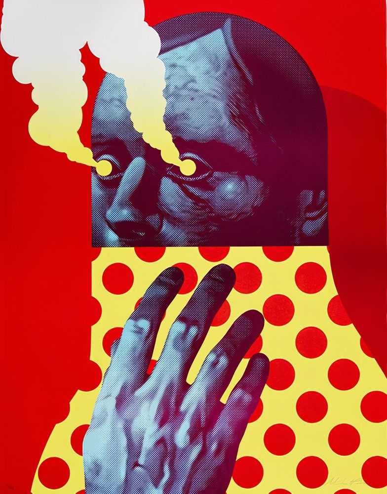 Michael Reeder, ‘Last Gasp (Red)’, 16-04-2019, Print, Lithograph 4 colors printed with Marinoni press lithographic and hand cut on BFK Rives 300g, Print Them All, Numbered
