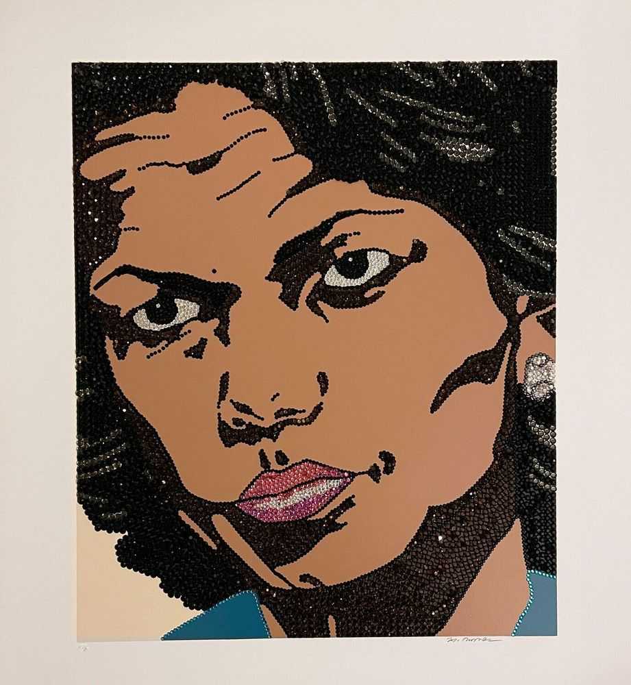 Mickalene Thomas, ‘Condoleezza Rice, from When Ends Meet’, 2007, Print, Screenprint in colors with hand-applied rhinestones, on 4-ply museum board, with full margins, null, 