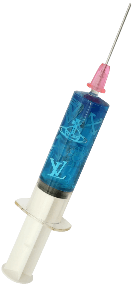 Miss Bugs, ‘Do No Harm 2 Syringe (Luxury - Blue)’, 17-11-2020, Sculpture, Cast resin syringe, Self-Released, 