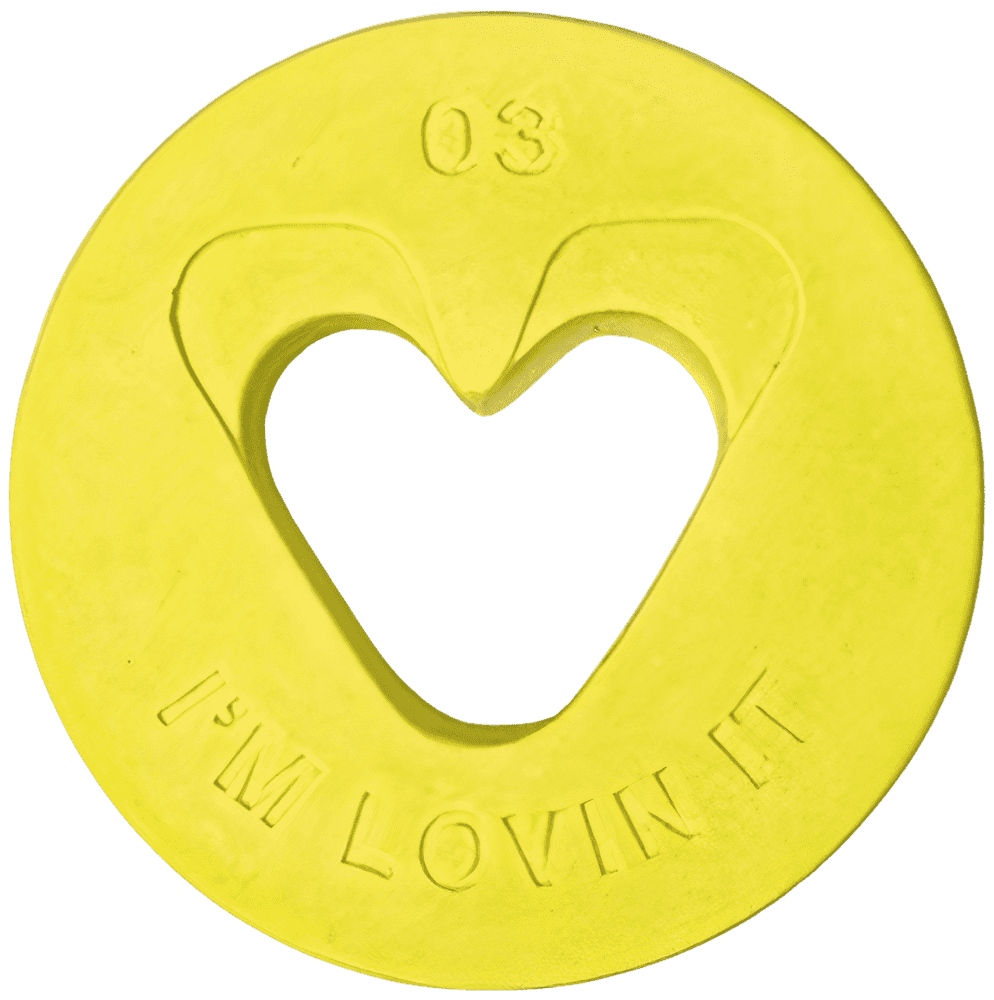 Miss Bugs, ‘I'm Lovin It Yellow (Slogan Tablets)’, 2022, Sculpture, Pigmented Jesmonite, Jealous Gallery, 