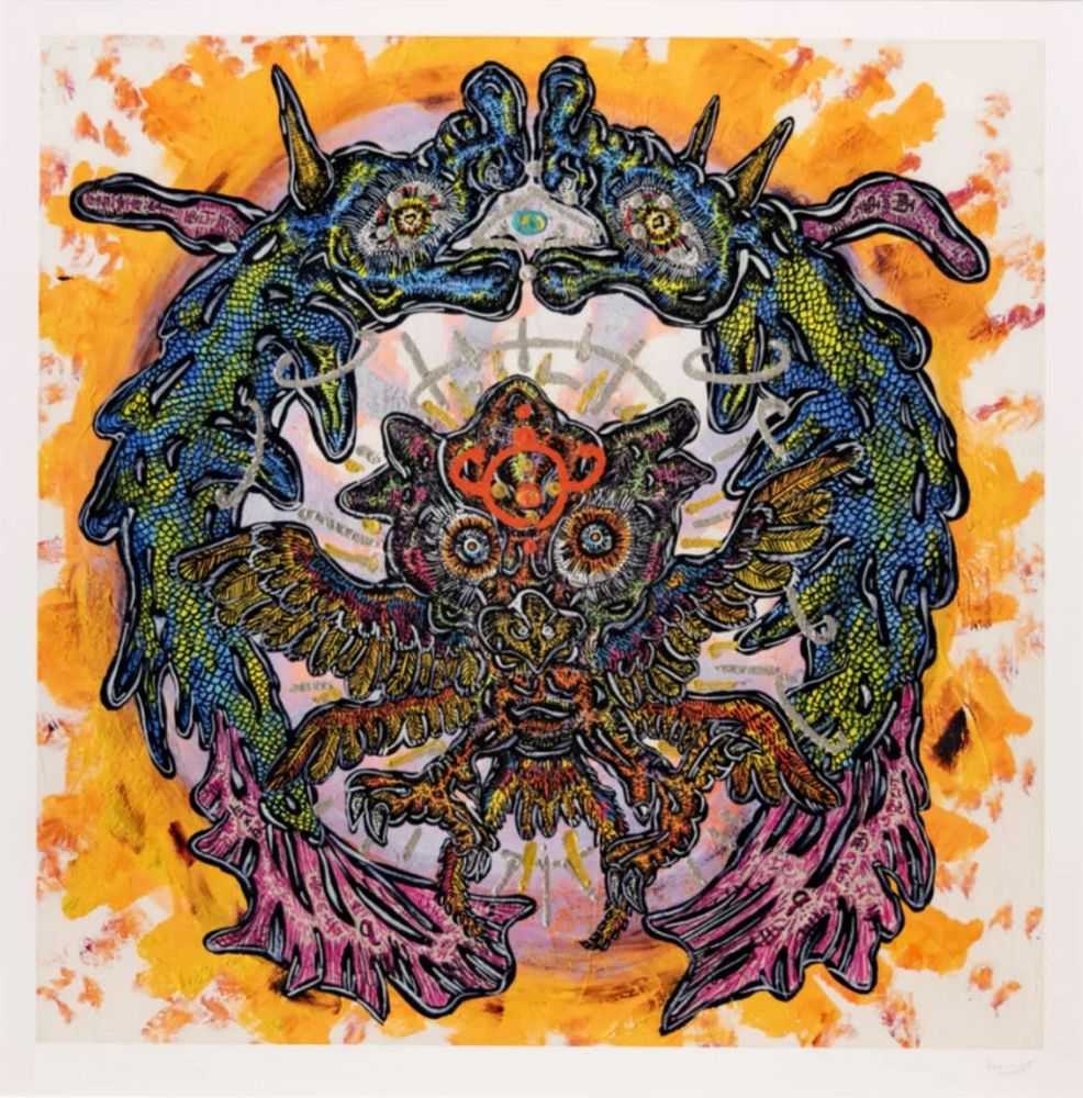 Miwa Komatsu, ‘Vibration of Fire’, 2020, Print, Screenprint and lamé on paper, null, Numbered