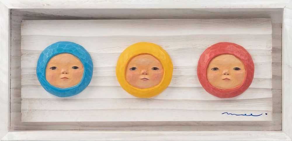 Moe Nakamura, ‘Three Faces’, 2017, Sculpture, Wood, Gallery Tsubaki, Numbered