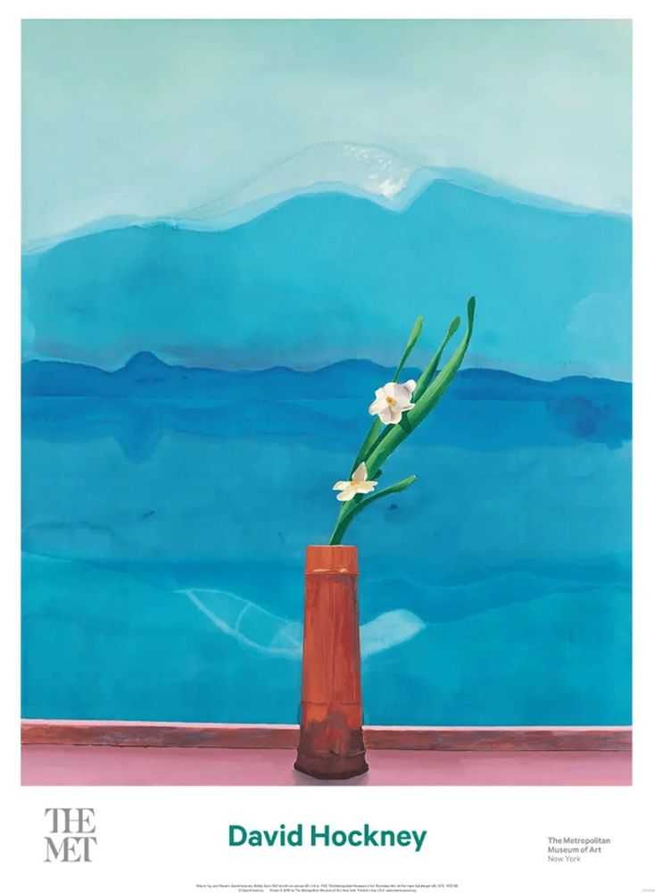 David Hockney, ‘Mount Fuji and Flowers (Poster)’, 1972, Print, Offset lithograph, Metropolitan Museum of Art, New York, 