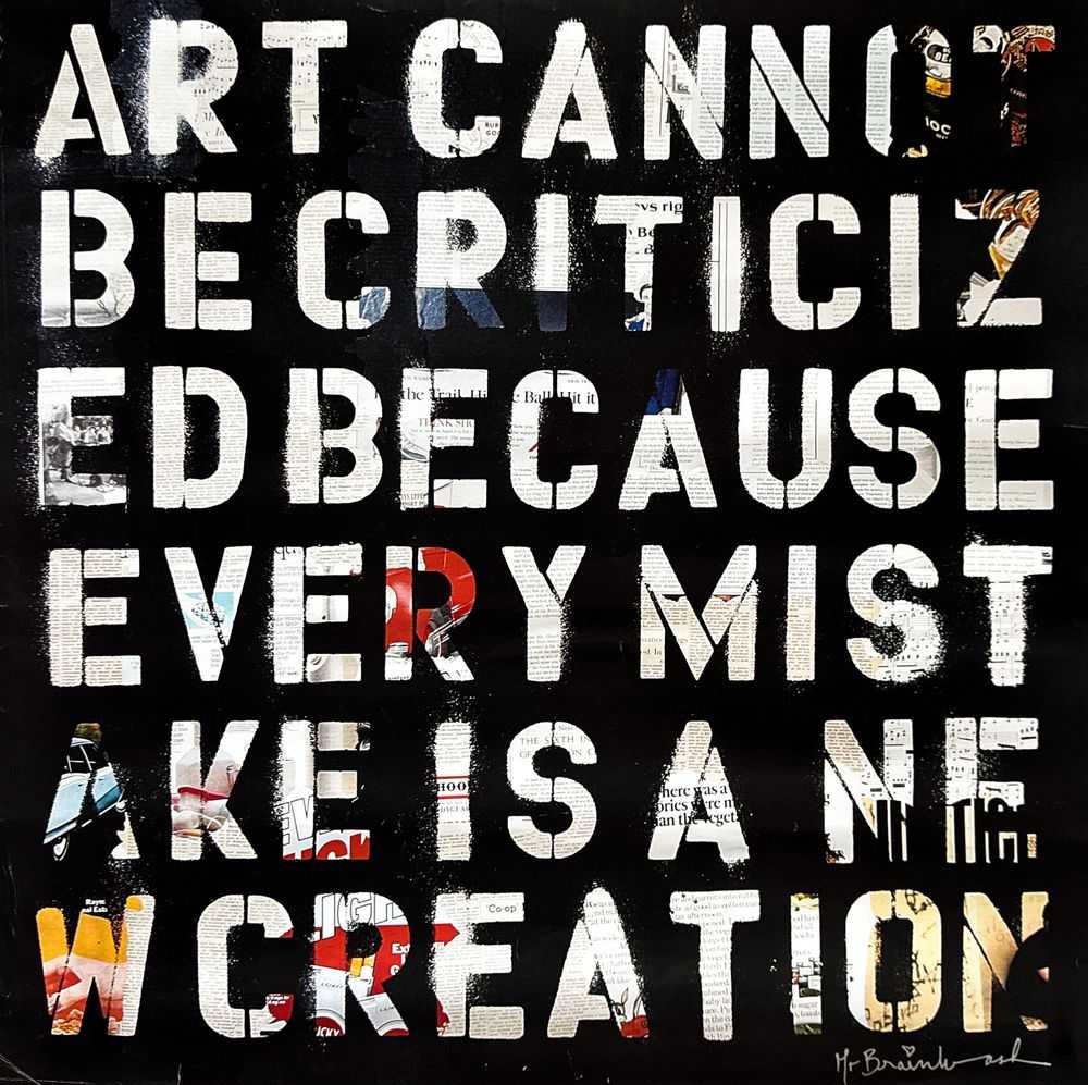 Mr. Brainwash, ‘Art Cannot Be Criticized’, 2011, Print, Original offset lithograph print on smooth poster art paper, null, 