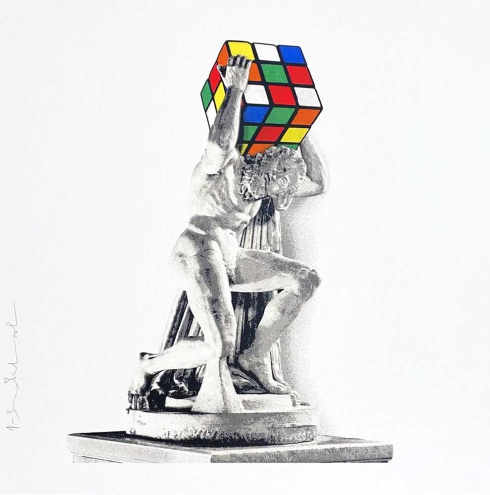 Mr. Brainwash, ‘Atlas’, 28-01-2021, Print, Screenprint on hand-torn archival paper, Self-released, Numbered