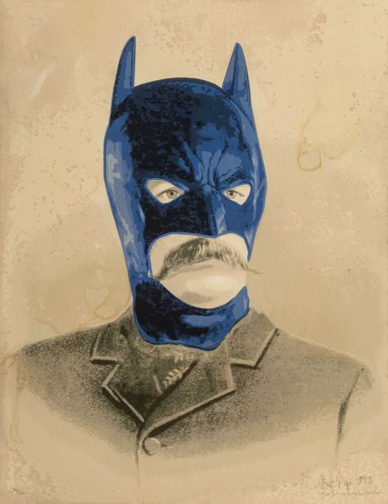 Mr. Brainwash, ‘Bat Papi & Cat Nana’, 2011, Print, Eleven-colour screen print on hand-torn archival art paper and uniquely hand stained, Self-released, Numbered, Handfinished