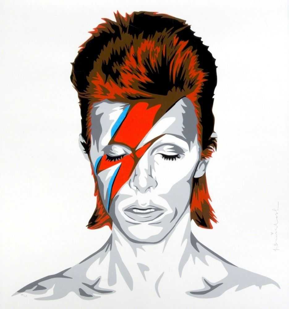 Mr. Brainwash, ‘Bowie’, 05-02-2016, Print, Six-colour screen print on hand torn archival art paper, Self-released, Numbered