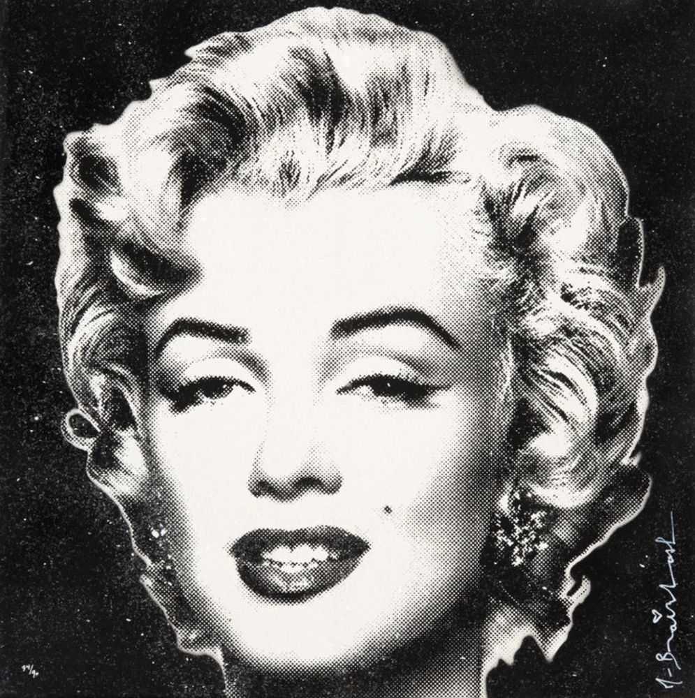 Mr. Brainwash, ‘Diamond Girl (Black Background)’, 01-07-2016, Print, One colour screenprint on hand-torn archival art paper hand finished with diamond dust and spray paint, Self-released, Numbered, Handfinished