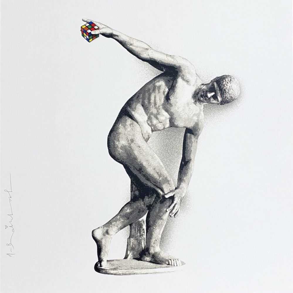 Mr. Brainwash, ‘Discobolus’, 28-01-2021, Print, Screenprint on hand-torn archival paper, Self-released, Numbered