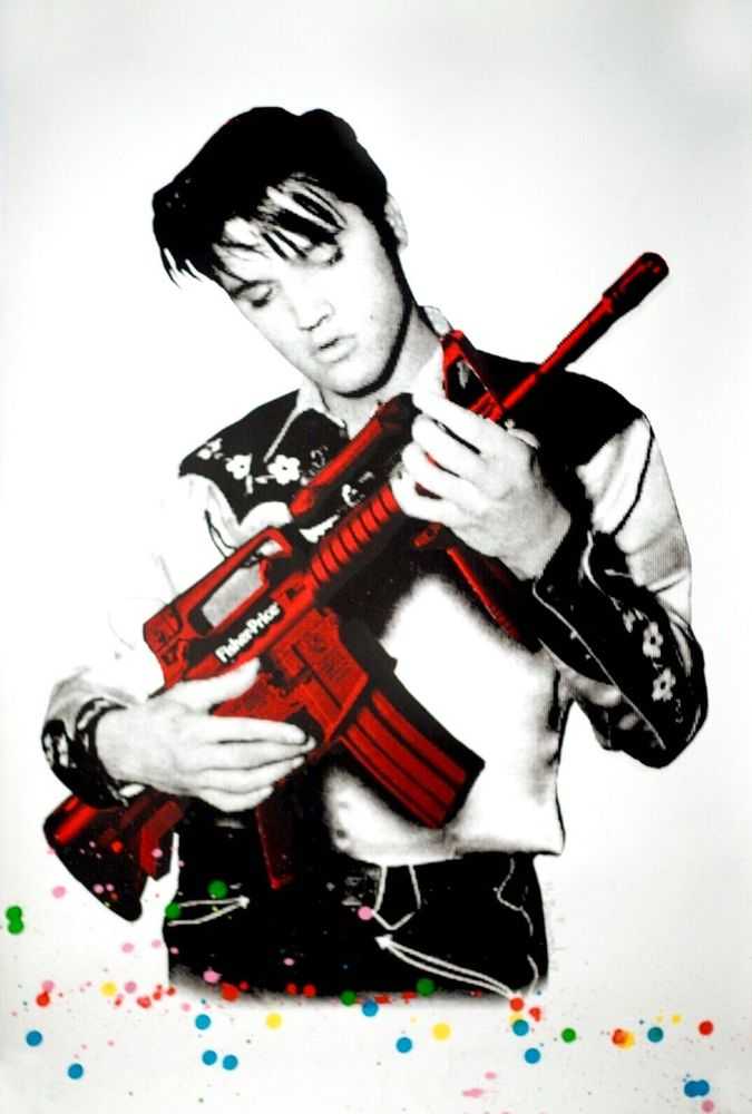 Mr. Brainwash, ‘Don’t Be Cruel (Red Gun Edition)’, 2008, Print, Screenprint, Self released, Handfinished