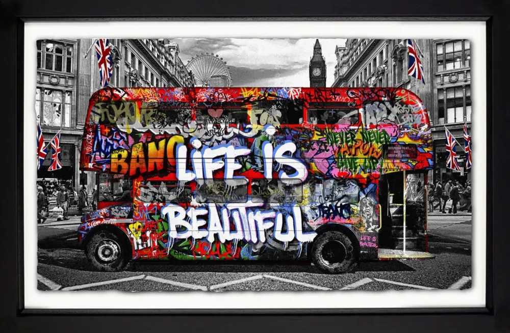 Mr. Brainwash, ‘Double Decker’, 2021, Print, Silkscreen, null, Numbered, Framed