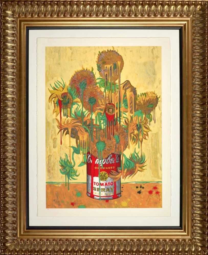 Mr. Brainwash, ‘Drip Flowers’, 2022, Print, Silkscreen, null, Numbered, Framed