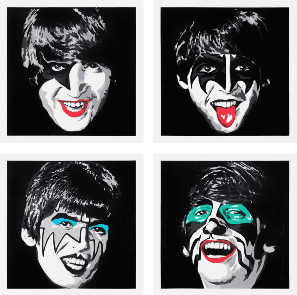Mr. Brainwash, ‘Kiss The Beatles’, 2010, Print, Screenprint on archival art paper, Self-released, Numbered