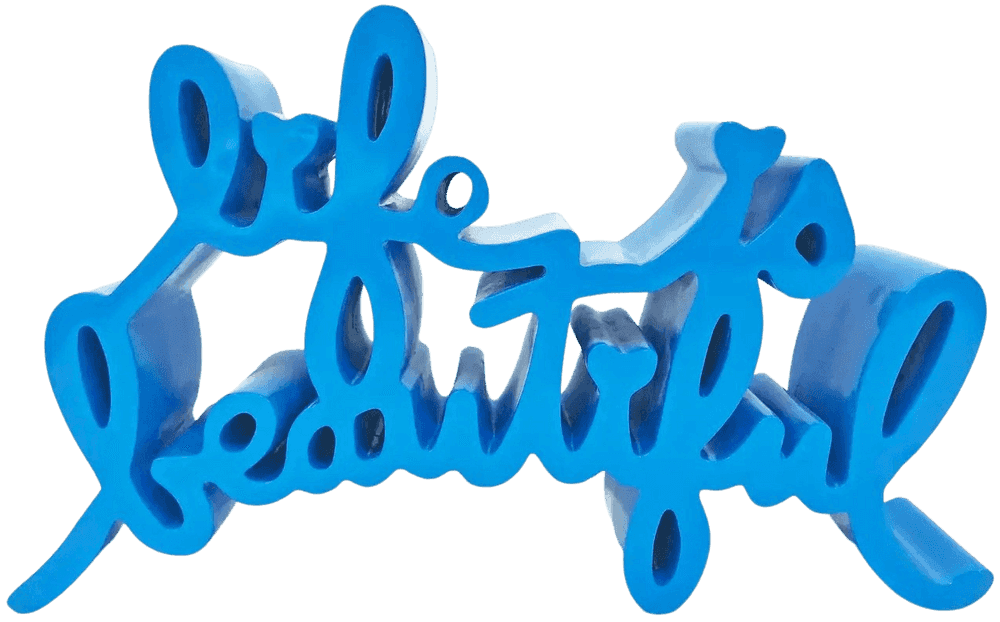 Mr. Brainwash, ‘Life Is Beautiful (Blue Sculpture)’, 2015, Sculpture, Cast resin, Self-released, Numbered, Dated
