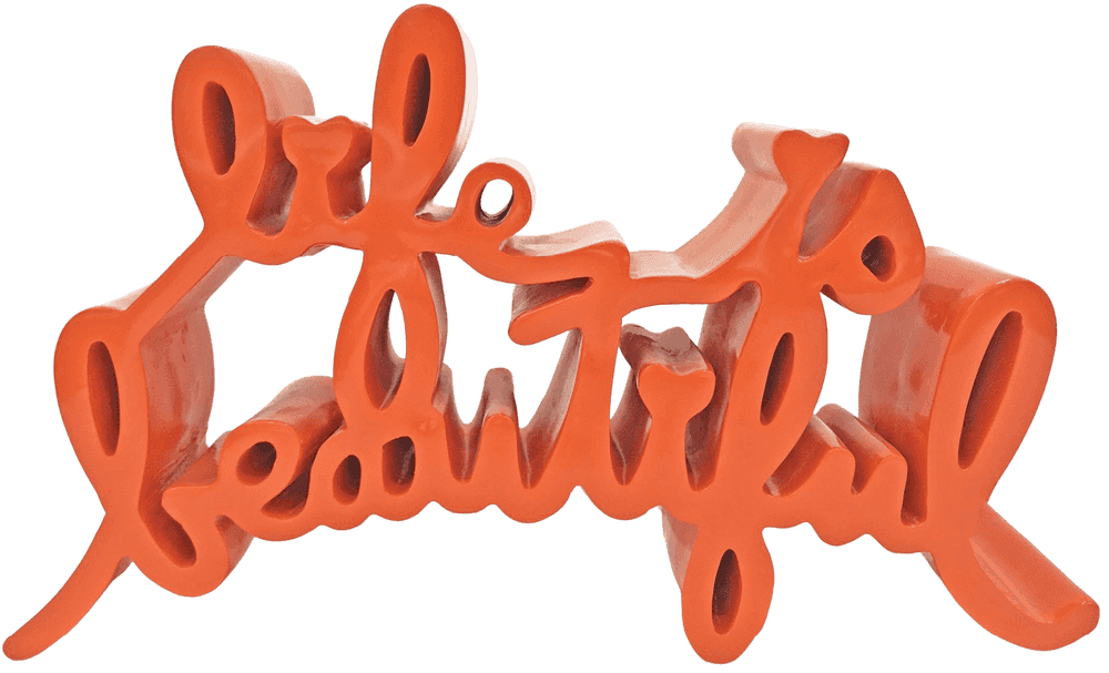 Mr. Brainwash, ‘Life Is Beautiful (Orange Sculpture)’, 2015, Sculpture, Cast resin, Self-released, Numbered, Dated