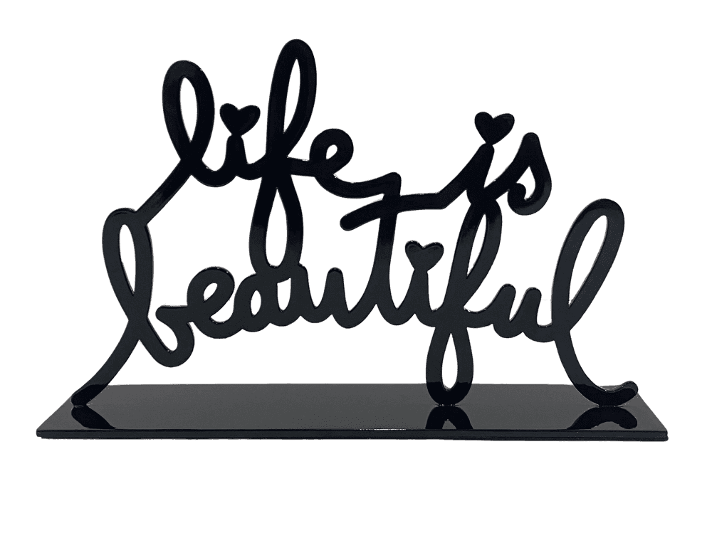 Mr. Brainwash, ‘Life is Beautiful (Black - 2022)’, 2022, Sculpture, Coated metal sculpture, null, Numbered