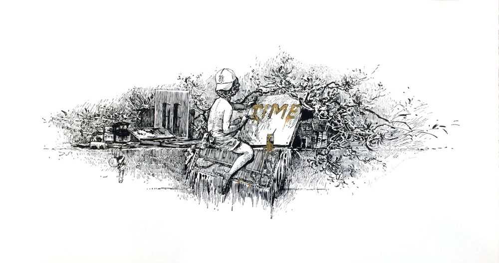 Mr. Brainwash, ‘Live To The Fullest (Gold)’, 2009, Print, Screenprint on hand torn textured archival art pape, Hand-finished with black or reflective paint and spray paint, Self-released, Numbered, Handfinished