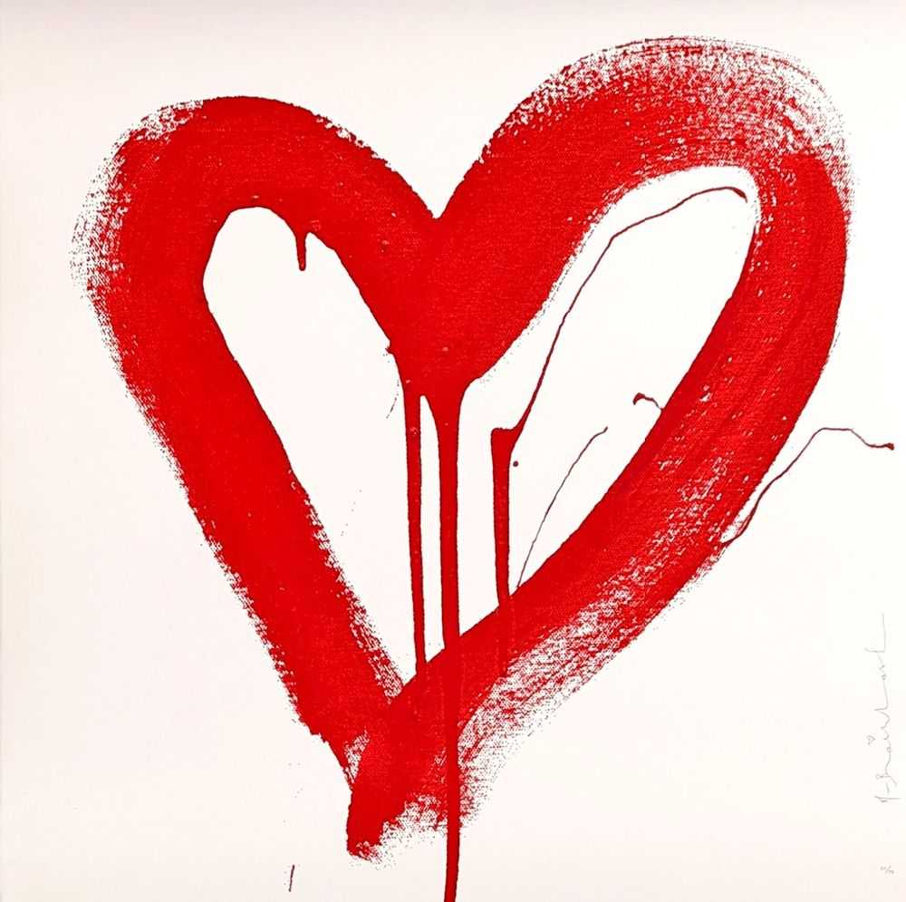 Mr. Brainwash, ‘Love HeART (Red)’, 03-02-2017, Print, Three-colour screen-print on hand torn archival art paper available, Self-released, Numbered