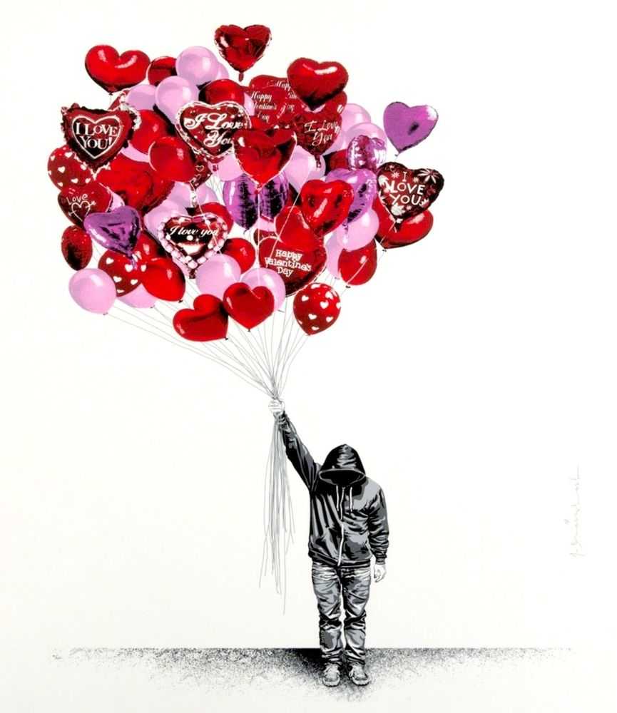 Mr. Brainwash, ‘Love Is In The Air’, 2015, Print, Six-colour screen print on hand torn archival art paper, Self-released, Numbered