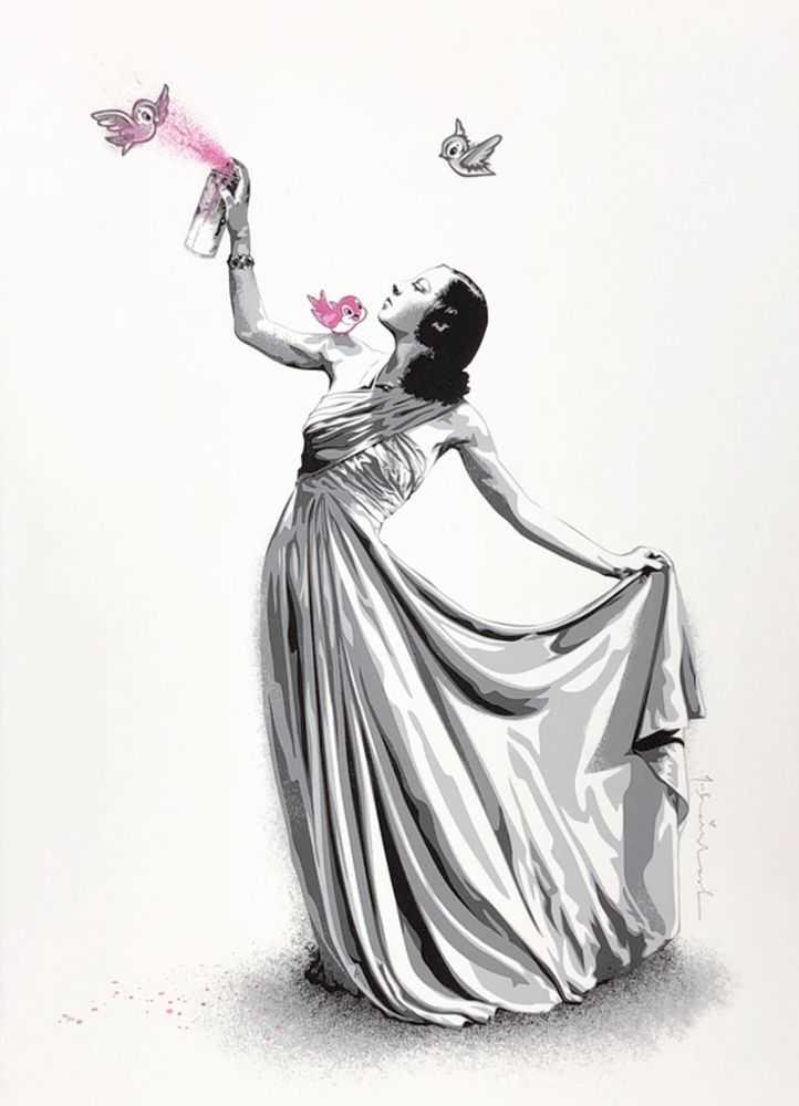 Mr. Brainwash, ‘Nepal (Pink)’, 2015, Print, Six-colour screen print on hand torn archival art paper, Self-released, Numbered