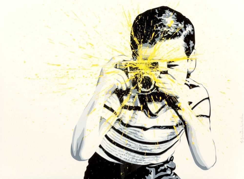 Mr. Brainwash, ‘Smile (Yellow)’, 2011, Print, Five colour screenprint on deckled edge archival art paper, Self-released, Numbered