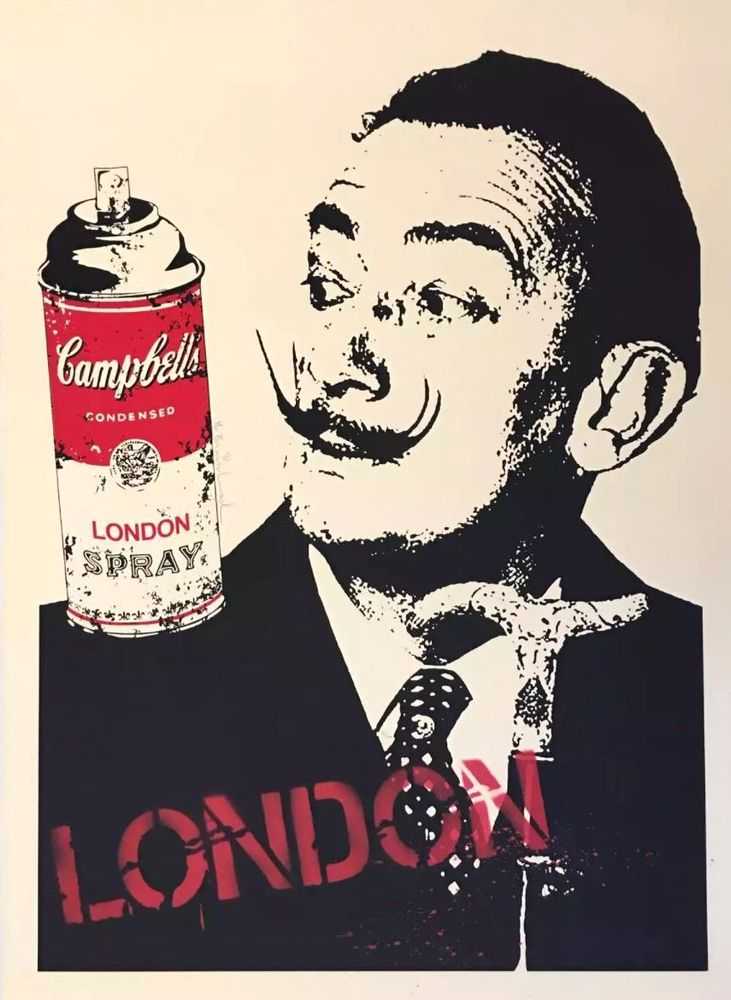 Mr. Brainwash, ‘Surreal’, 2009, Print, Screen print and stenciled spray paint on cream colored archival art paper, Self-released, Numbered, Handfinished