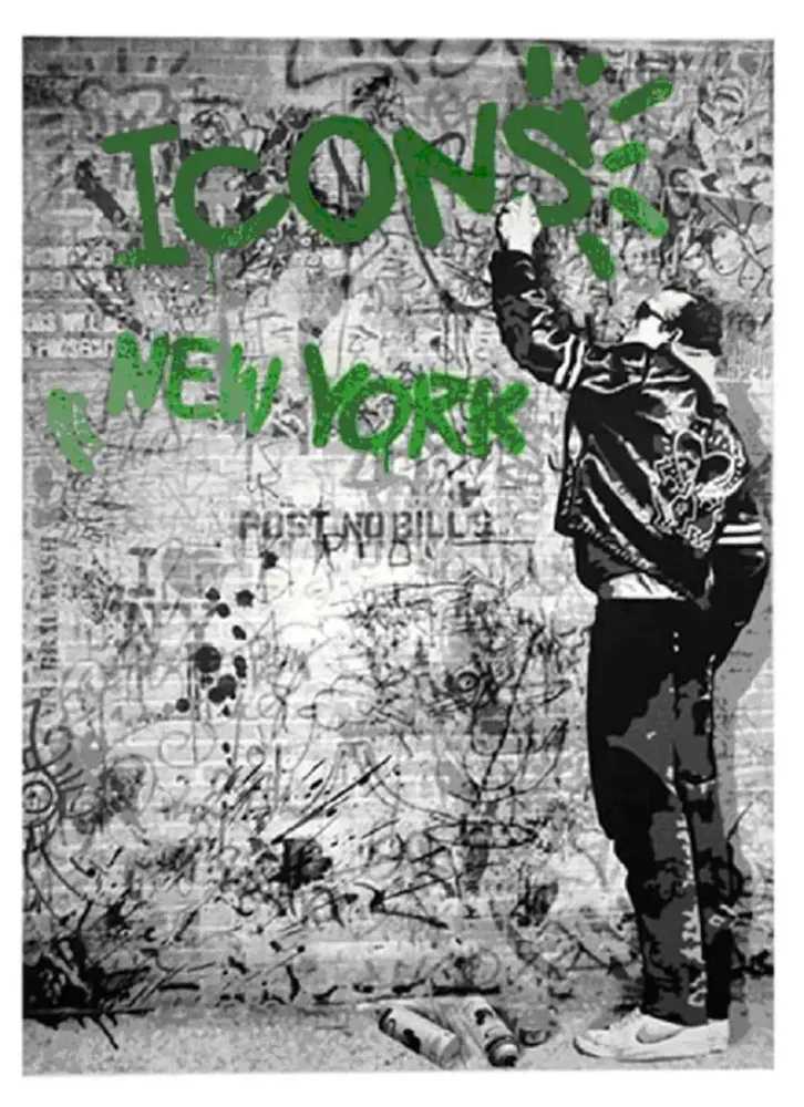 Mr. Brainwash, ‘The Wall (Green)’, 2012, Print, Six Colour Screenprint & Spraypaint on archival art paper, Self-released, Numbered, Handfinished
