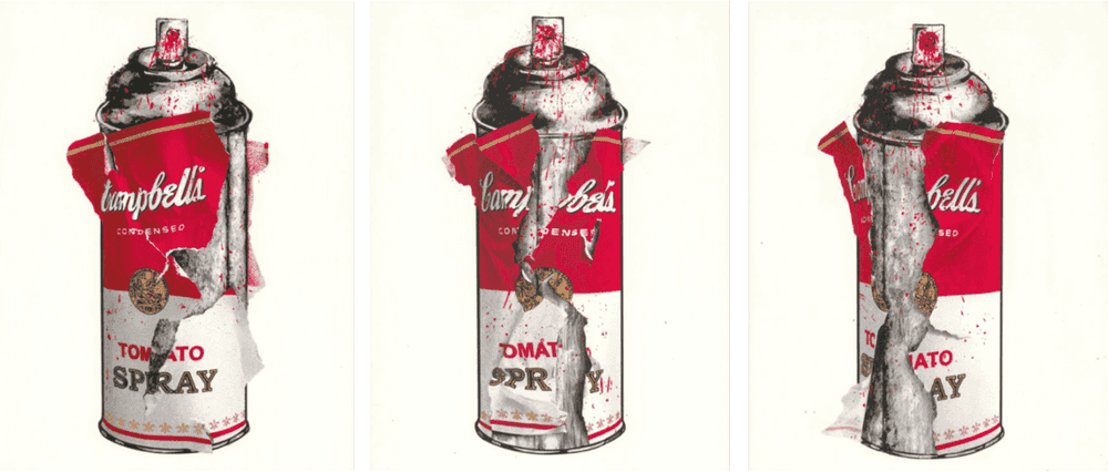Mr. Brainwash, ‘Torn Spray Can’, 03-07-2020, Print, Set of 3 six color screenprint on archival paper, Self-released, Numbered