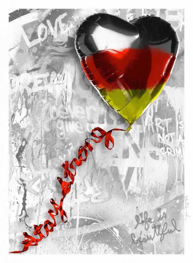 Mr. Brainwash, ‘We love Germany | Stay Strong’, 20-04-2020, Print, Silkscreen on paper, Galerie Frank Fluegel, Numbered