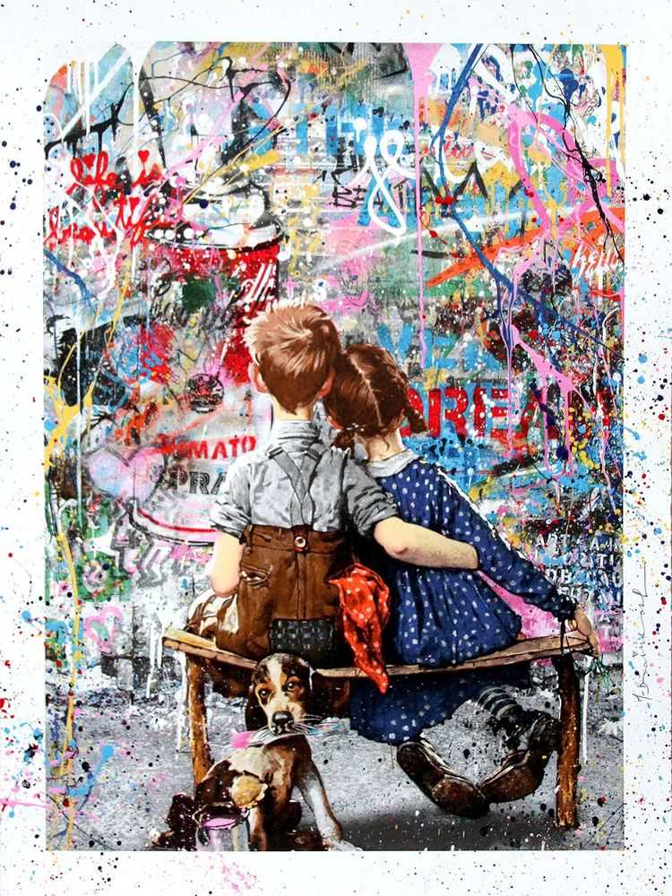 Mr. Brainwash, ‘Work Well Together’, 29-05-2018, Print, Eighteen colour screen print on archival art paper - hand finished by the artist with paint splattered on the piece, Self-released, Numbered, Handfinished