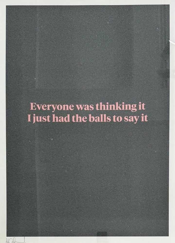 Mr. Controversial, ‘Everyone Was Thinking It’, 2023, Print, Diamond dust print, null, 