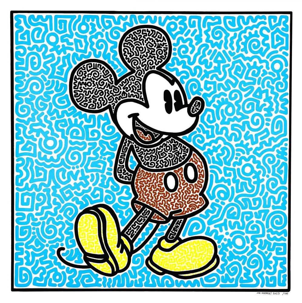 Mr. Doodle, ‘Disney Doodles - Mickey Mouse’, 2023, Print, Paper Print , Artelli, Numbered