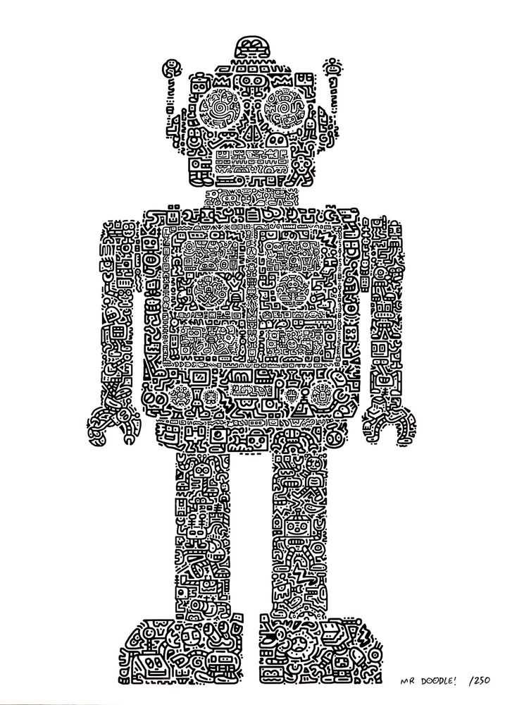 Mr. Doodle, ‘Doodlebot’, 2017, Print, Digital print, Self released, Numbered