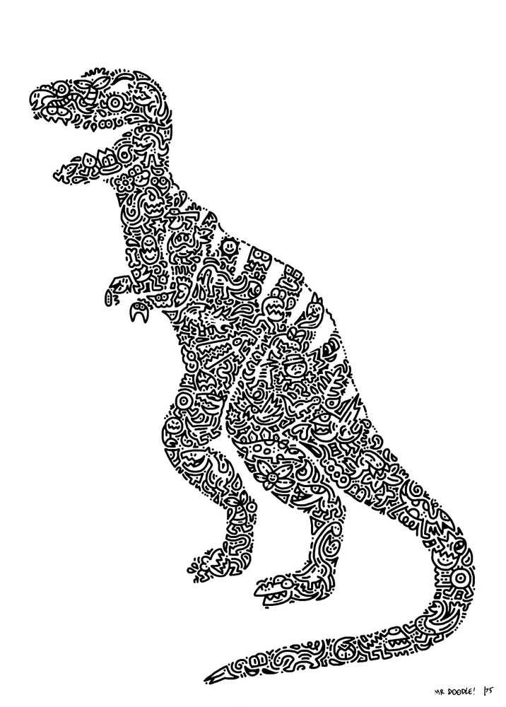 Mr. Doodle, ‘Doodlesaur’, 2017, Print, Digital print, Self released, Numbered