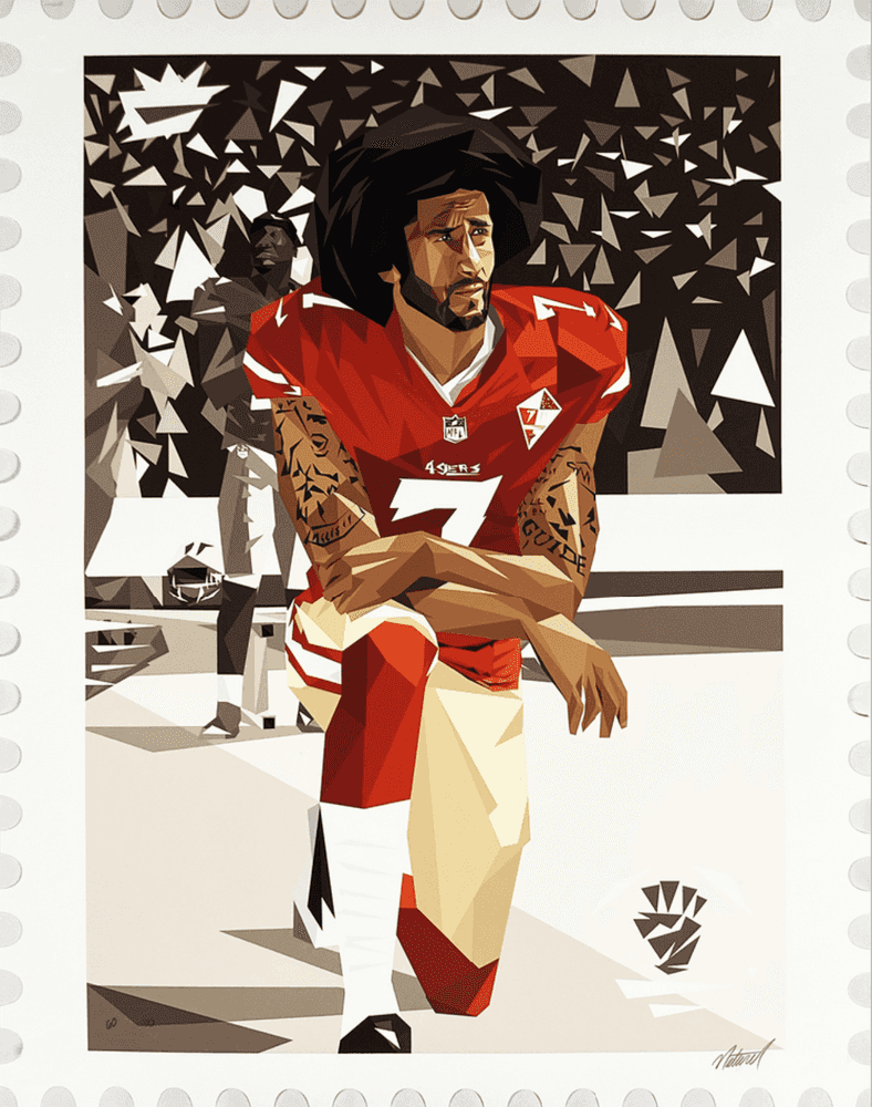 Naturel, ‘Kaepernick’, 2020, Print, Die-cut archival pigment print on 240gsm Moab fine art paper., 1xRUN, 
