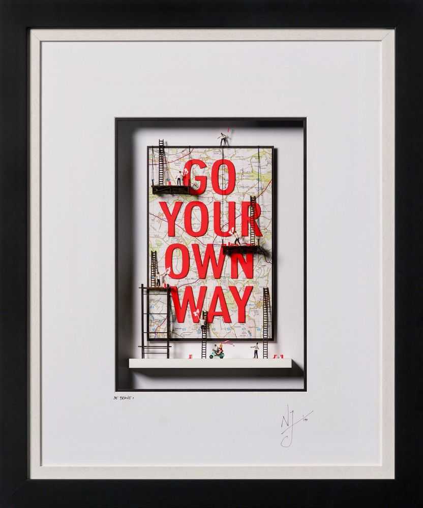 Nic Joly, ‘Be Brave (Go Your Own Way)’, 2023, Sculpture, 3D Wall sculpture, Castle Fine Art, Numbered