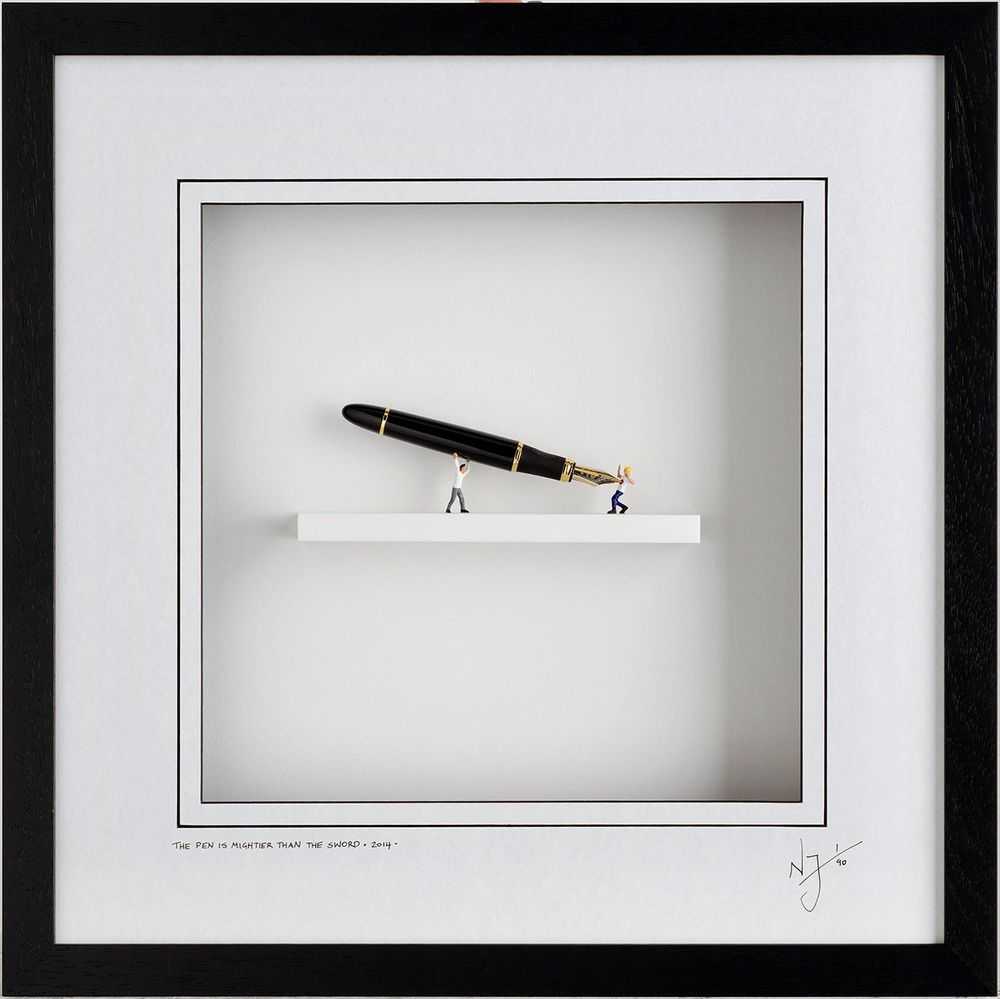 Nic Joly, ‘The Pen Is Mightier Than The Sword’, 2015, Sculpture, Bronze, Castle Fine Art, Numbered, Framed