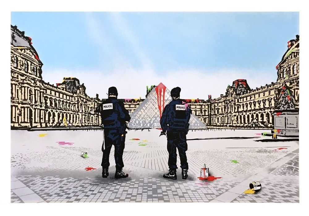 Nick Walker, ‘Vandal vs Louvre’, 14-11-2019, Print, Seriagraph on papier Opale 100% coton, 250gr, Galerie Brugier Rigail, Numbered