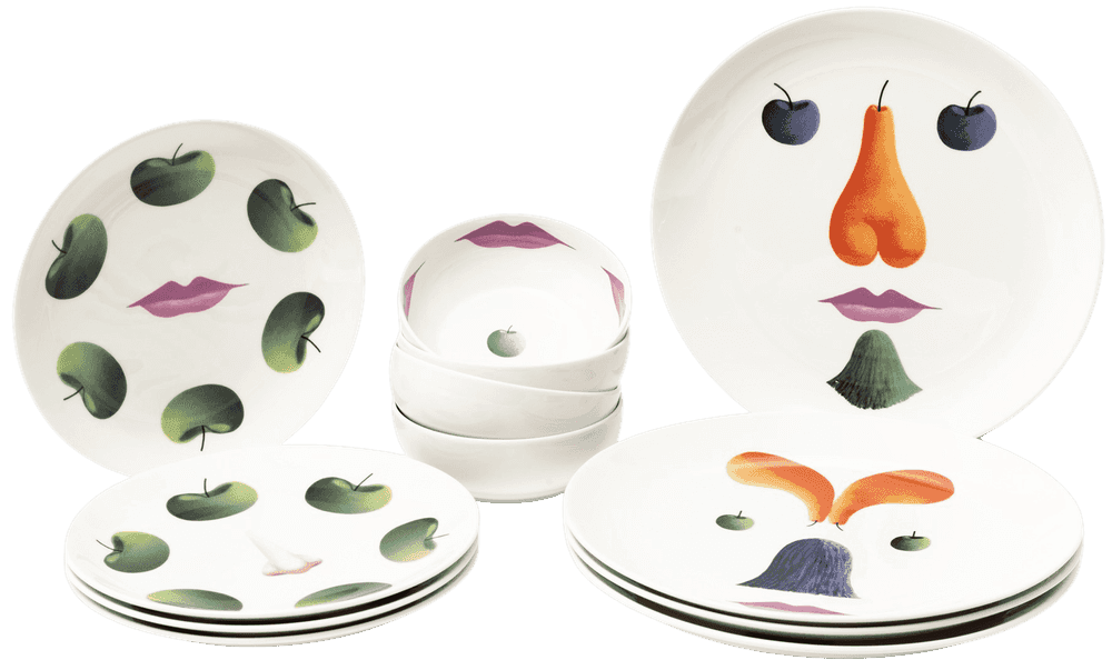 Nicolas Party, ‘Cafe Party, Jupiter Artland (Dinner Set)’, 2017, Collectible, Limited edition dinner set, silkscreen print in colours on porcelain, to include; 4 dinner plates in 4 different designs, 4 side plates in 2 different designs and 4 bowls in 1 design, Jupiter Artland, Numbered