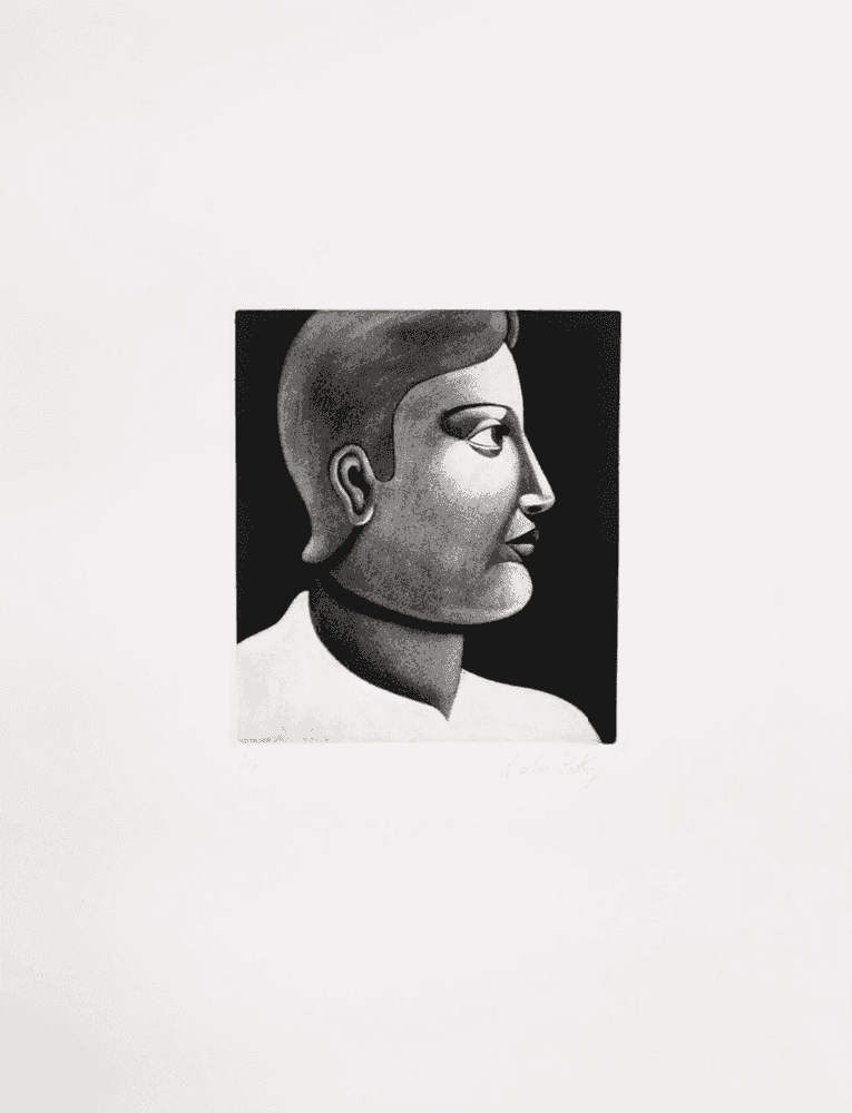Nicolas Party, ‘Profile’, 2016, Print, Mezzotint on Velin Arches paper, Glasgow Print Studio, Numbered
