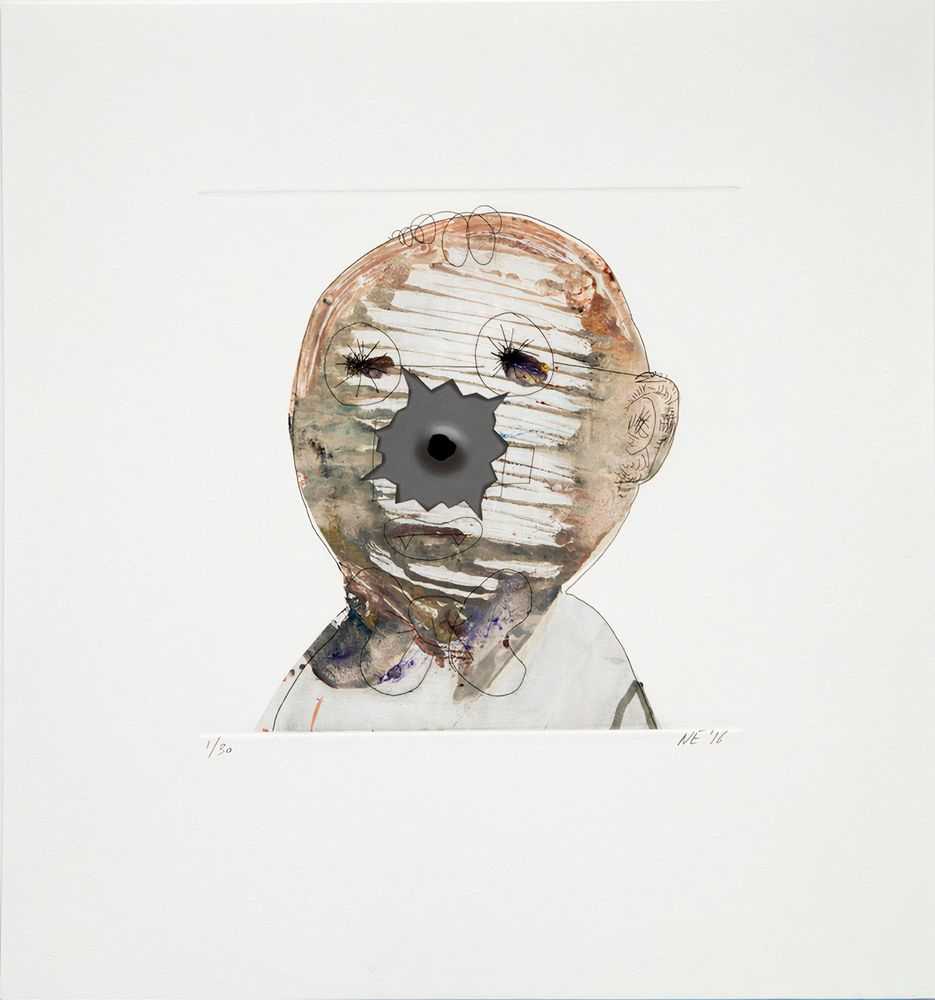 Nicole Eisenman, ‘Untitled (2016)’, 2016, Print, Etching with mixed mediums, Fire Island Artist Residency, Numbered