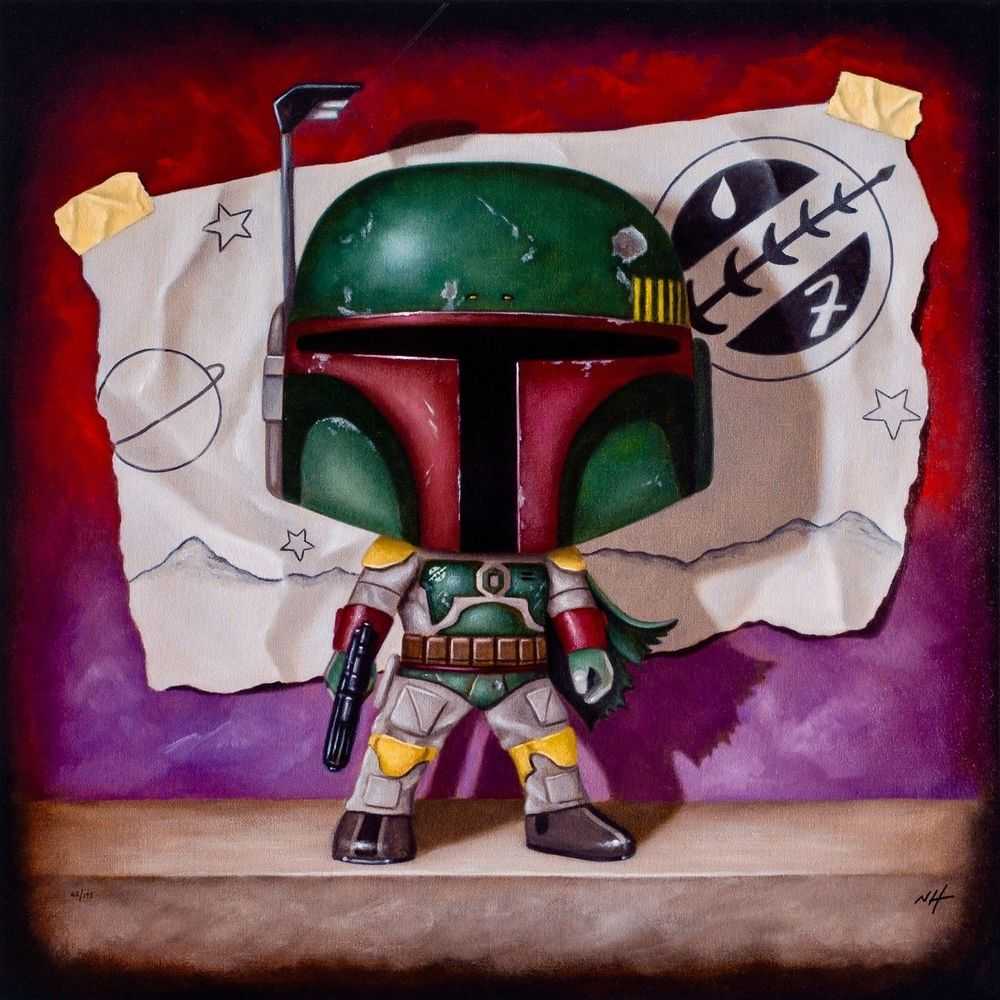 Nigel Humphries, ‘Boba Fett - Boxed Canvas’, 2024, Print, Boxed canvas, Castle Fine Art, Numbered, Framed
