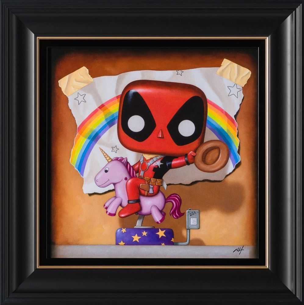 Nigel Humphries, ‘Deadpool Rides Again’, 2017, Print, Fine art print, Castle Fine Art, Numbered, Framed