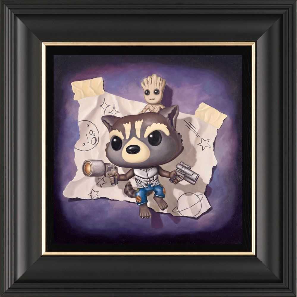 Nigel Humphries, ‘Rocket & Groot’, 2018, Print, Canvas on board, Castle Fine Art, Numbered