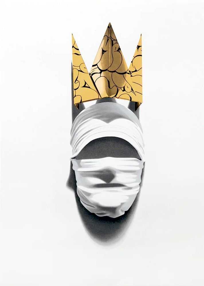 Nuno Viegas, ‘Shirt Mask X Golden Paper Crown SOW01’, 14-09-2022, Print, Other, Underdogs, Numbered