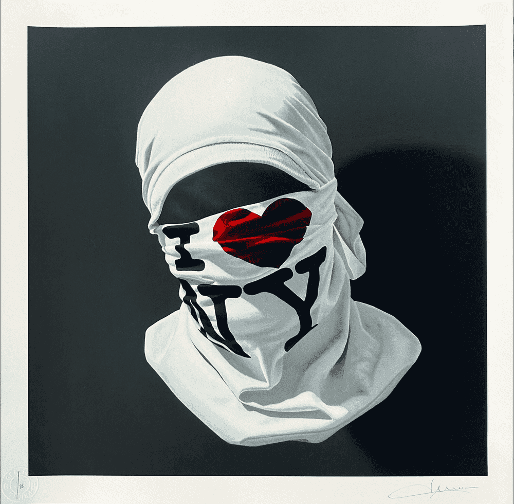 Nuno Viegas, ‘Shirt Mask x I Love NY’, 2024, Print, 14 Colour Screen Print On 330 Gsm Somerset satin Paper, Graffiti Prints, 