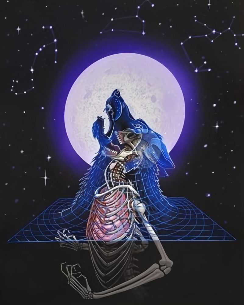 Nychos, ‘Howl At The Moon (First Edition)’, 2022, Print, Giclee Print, Rabbiteye Movement, Numbered