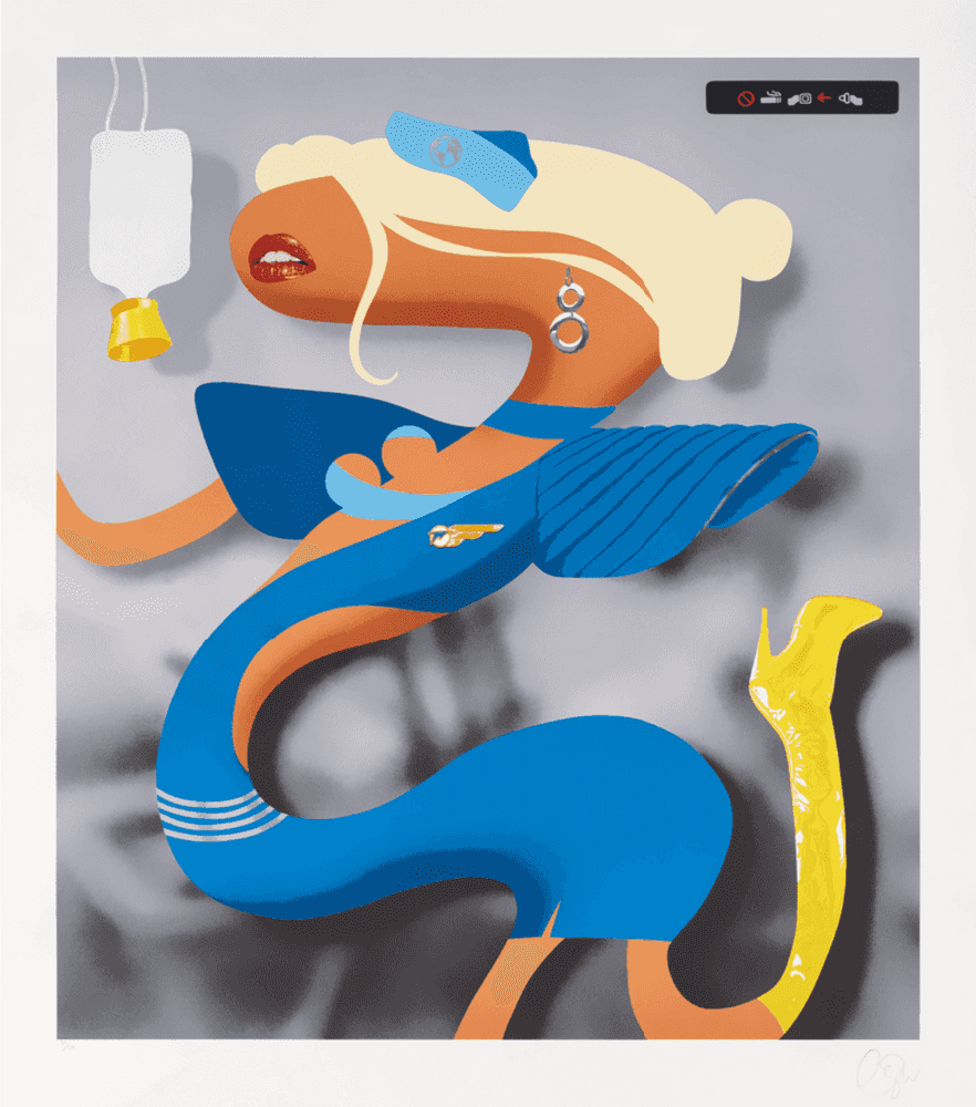 Oli Epp, ‘Bon Voyage’, 2021, Print, Screenprint, silver Ink and varnish, null, Numbered